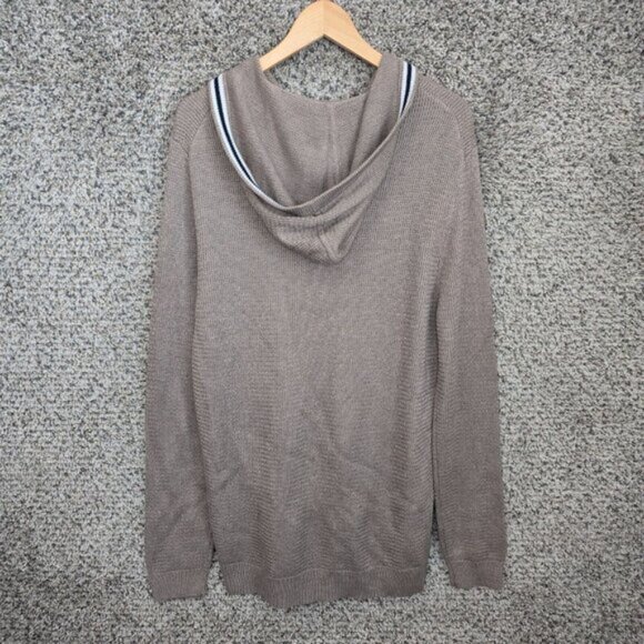 Mizzen + Main Jacket Mens Large Brown Hoodie Blend Long Sleeve Woven Casual‎ - Picture 7 of 7